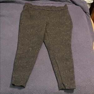 Elegant Black Patterned Pants